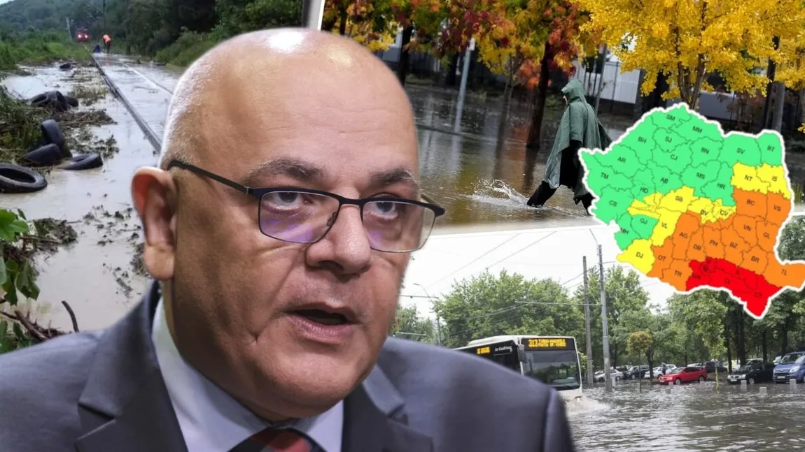 Cod roșu de ploi! Raed Arafat: „Populația să fie pregătită cu apă și alimente în caz că vor fi izolați. Dacă vine apel pentru evacuare, populația trebuie să aibă deja pregătite actele de bază și lucruri minime necesare”