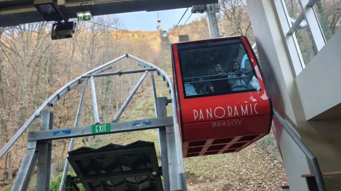 Cât costă o urcare cu noua telecabină de pe Tâmpa, renovată de George Copos. A fost modernizat și restaurantul din vârful muntelui de pe care poate fi privit Brașovul