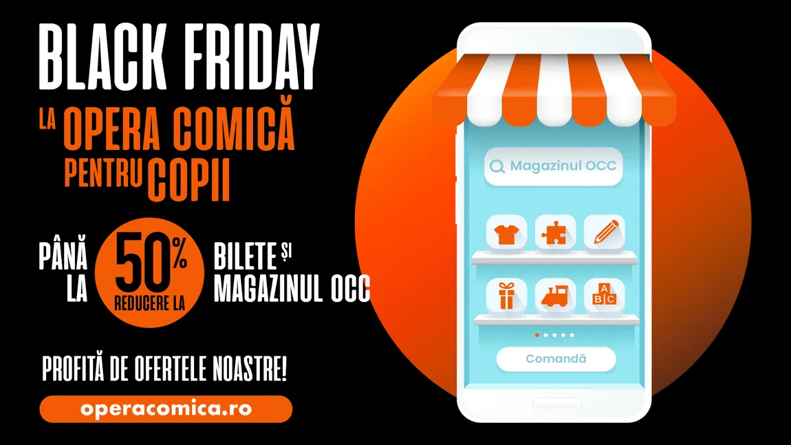 Black Friday la Opera Comică pentru Copii: reduceri spectaculoase și titluri de top în luna noiembrie