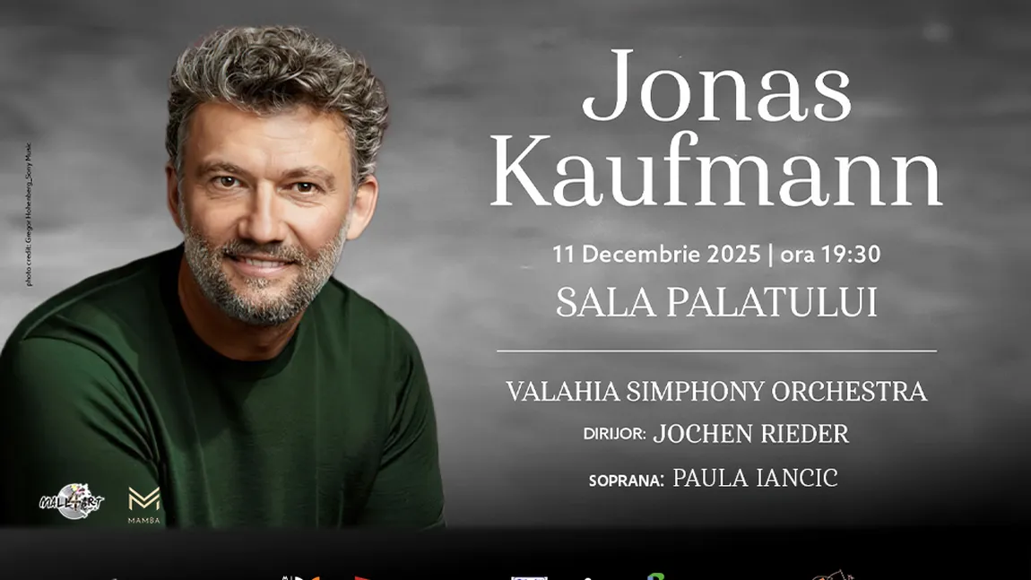 Tenorul Jonas Kaufmann, una dintre cele mai importante voci ale operei contemporane, concertează pentru prima dată în România,  pe 11 decembrie, la Sala Palatului