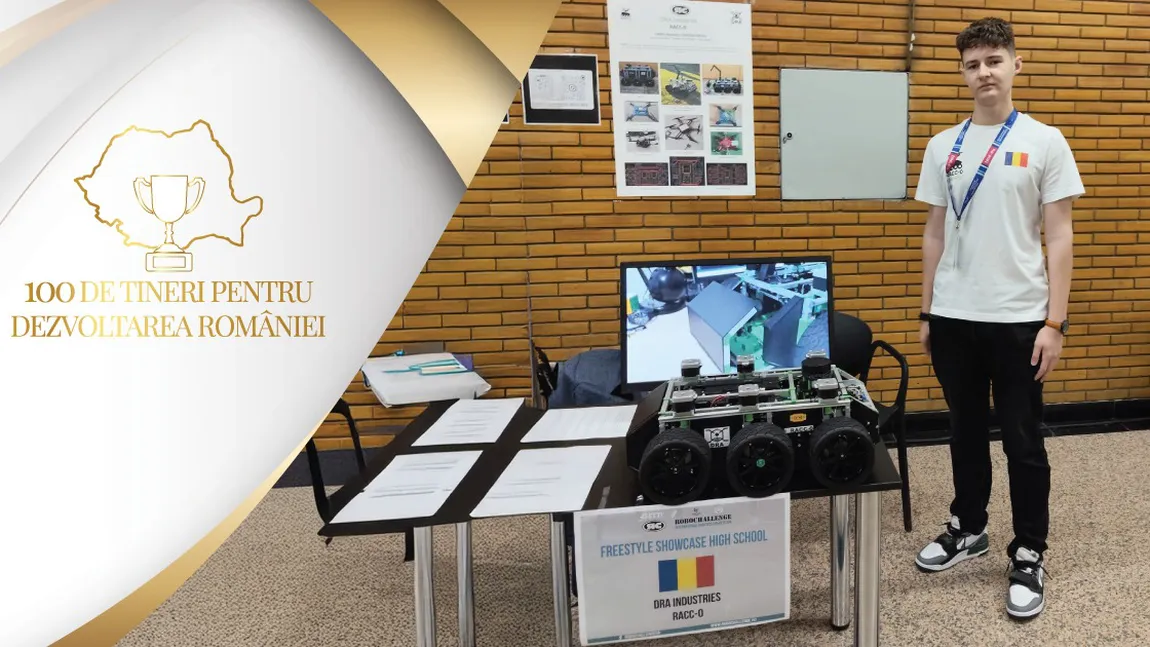 Un adolescent din București construiește roboți care pot salva vieți. Povestea lui Cătălin Constantinescu 