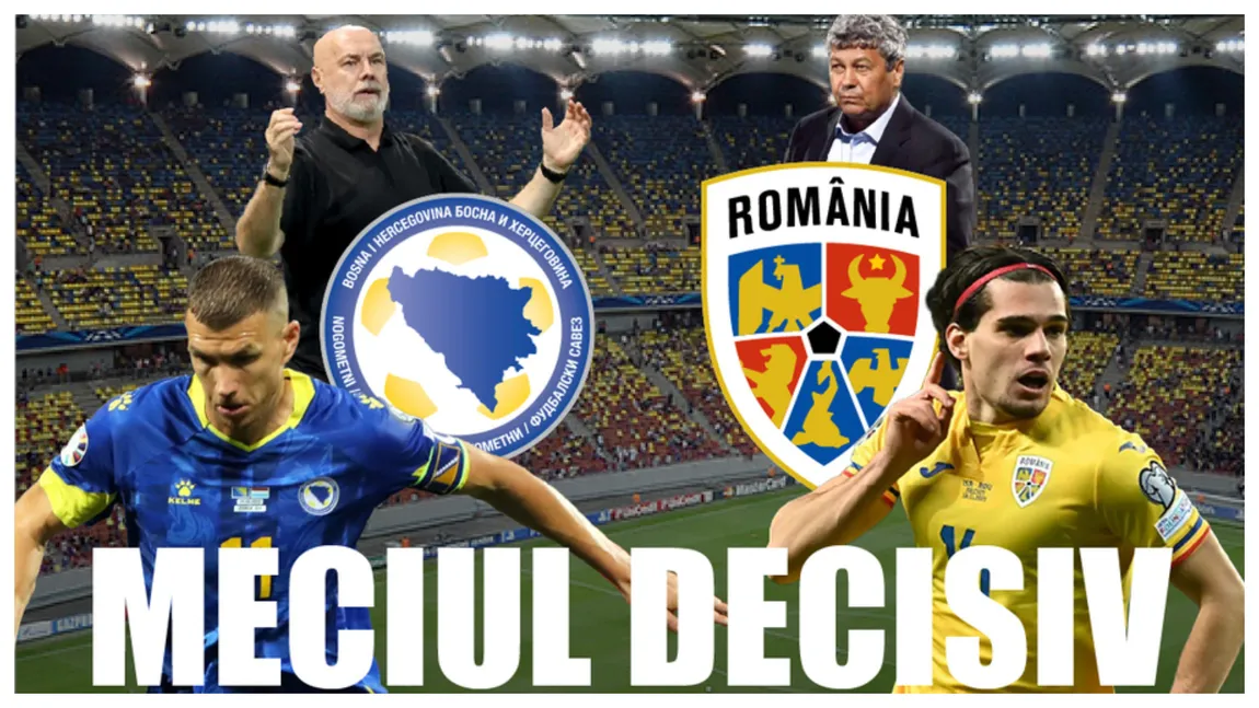 LIVE Bosnia - România în preliminariile CM 2026. Surprize uriaşe în primul 11 al lui Mircea Lucescu