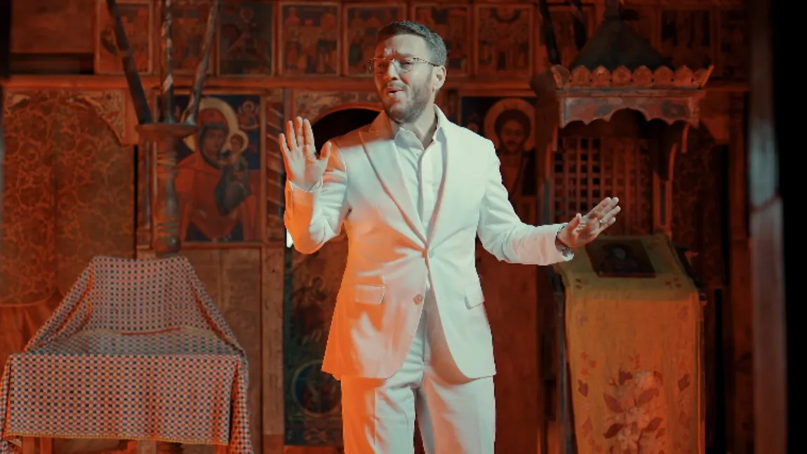 Florin Cercel a generat un întreg scandal după ce a filmat videoclipul unei manele în biserica de la Muzeul Golești: 