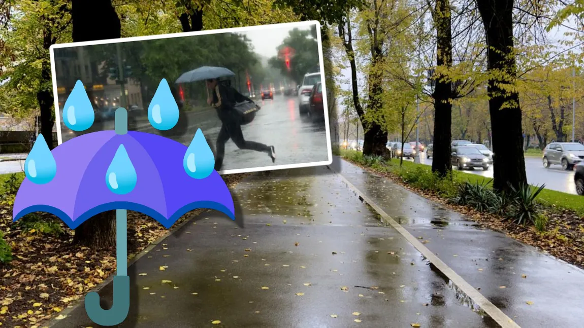 Cod galben de ploi în București și în mai multe județe, până duminică. La munte sunt anunțate ninsori