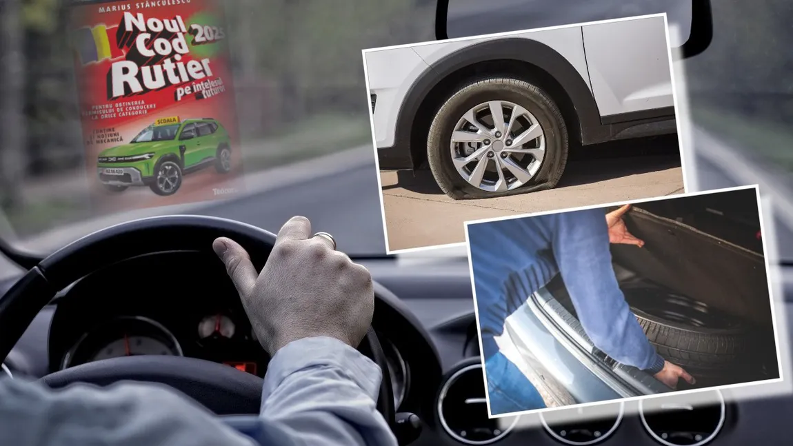 Cod Rutier 2025. Anunț pentru șoferii care nu au roată de rezervă în portbagaj. Ce impune legea