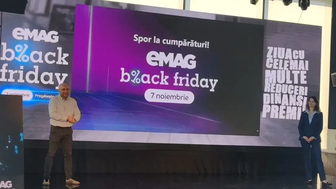 Black Friday 2025. eMag vine cu surprize în premieră la cea de-a 15-a ediție a evenimentului cu cele mai mari reduceri din an: bilete începând de la 10 lei la cele mai importante concerte din 2026, abonamente pentru energie electrică