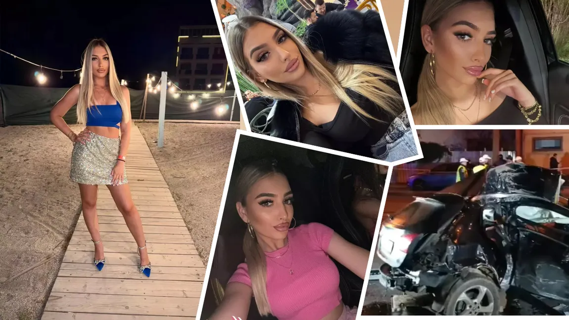 Imagini șocante cu ultimele secunde din viața Jasminei! Vehiculul în care a murit tânăra mergea cu 160 km/oră