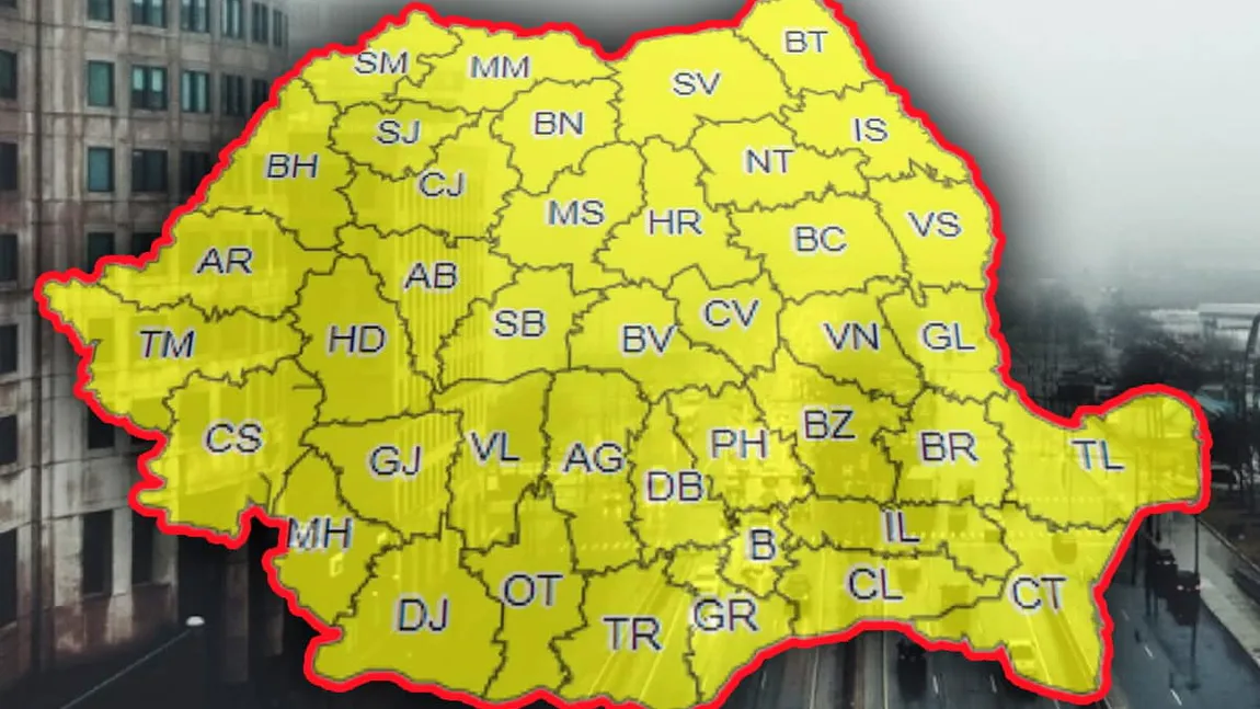 Alertă de la ANM! Fenomenul care paralizează România, COD GALBEN în nouă județe, condiții meteo periculoase și avertisment pentru șoferi