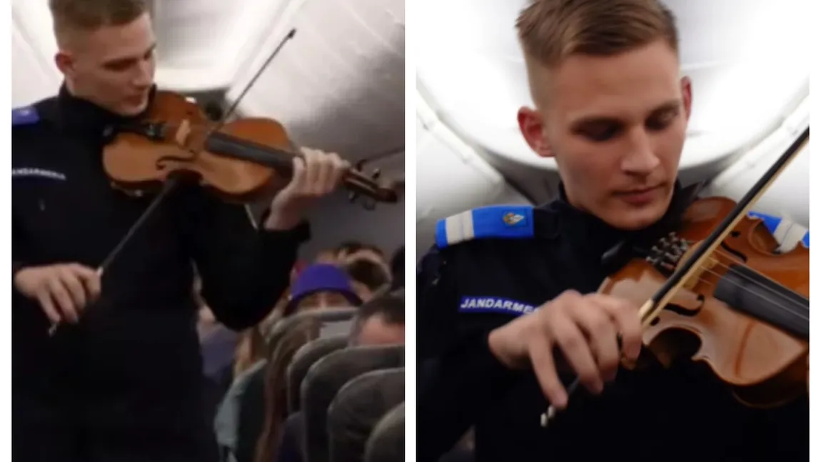 Moment emoționant în timpul unui zbor Tarom, după ce un jandarm cântă ”Deșteaptă-te române”. Cine e tânărul care a impresionat o țară întreagă
