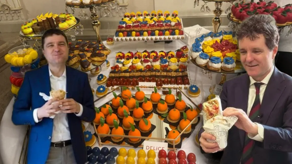 Cum i-a primit Nicușor Dan pe invitații săi de la Palatul Cotroceni.  Candy-bar-ul de la recepția organizată de Ziua Națională îți lasă apă în gură