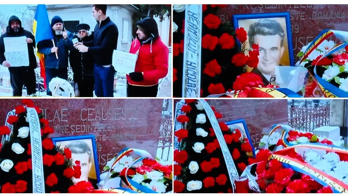 EXCLUSIV Nostalgicii s-au adunat la mormântul lui Nicolae Ceaușescu. Îndură ninsoarea și frigul pentru a-l comemora pe fostul președinte: „Prezența mea aici este o formă de protest. Am ajuns rău”