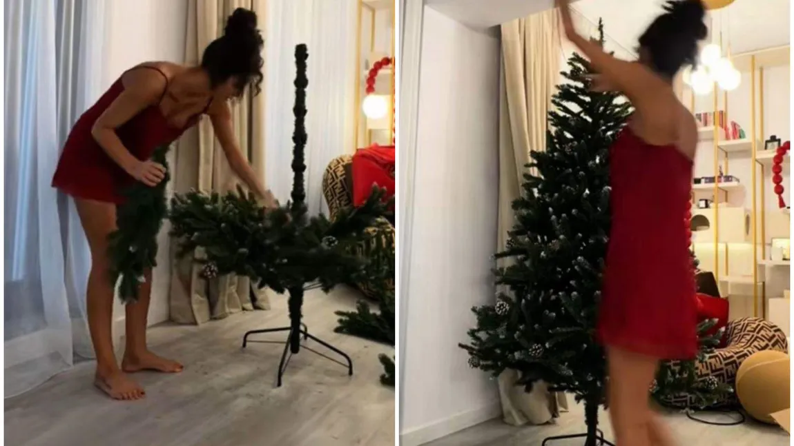 FOTO Cum și-a împodobit Ramona Olaru bradul de Crăciun. Nu a ales culorile clasice