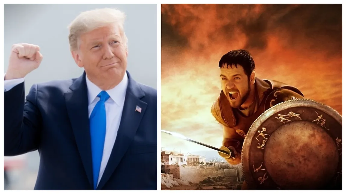Donald Trump se crede Maximus, gladiatorul pentru care Russell Crowe a luat Oscarul! Ce a postat Casa Albă înainte de Anul Nou VIDEO