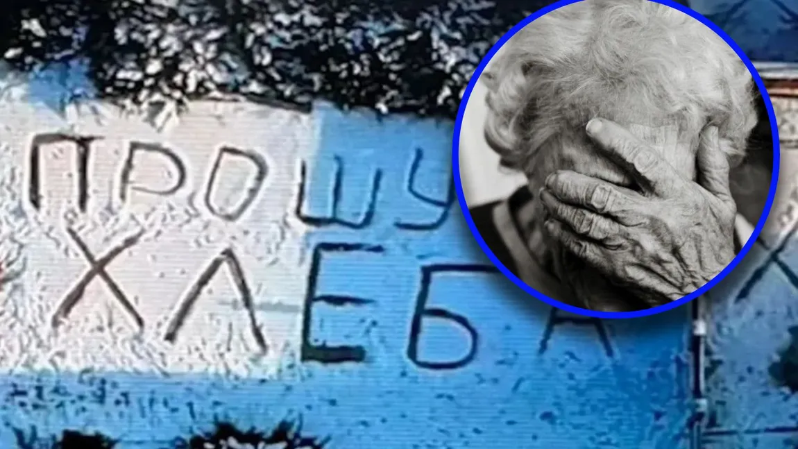 „Vă rog, pâine!” - Mesajul cutremurător scris în zăpadă de o bătrână din Ucraina. Soldații ucraineni au livrat alimente cu ajutorul unei drone