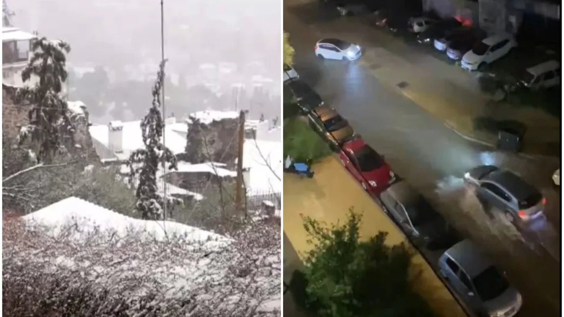 Grecia, sub COD ROȘU de ploi, ninsori și vânt. Avertismente de urgenţă pentru locuitorii din Atena și din alte zone