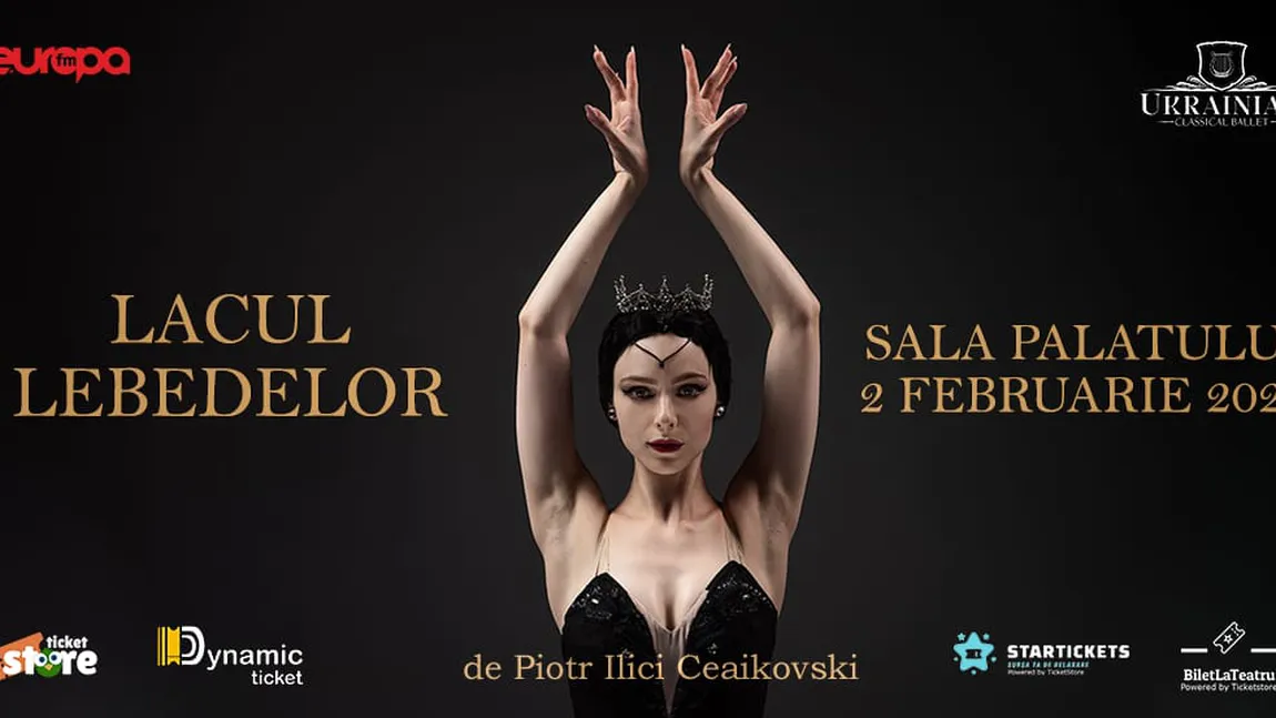 Balerina GANNA MUROMTSEVA în premieră la Bucureşti în „LACUL LEBEDELOR”, pe 2 februarie la Sala Palatului
