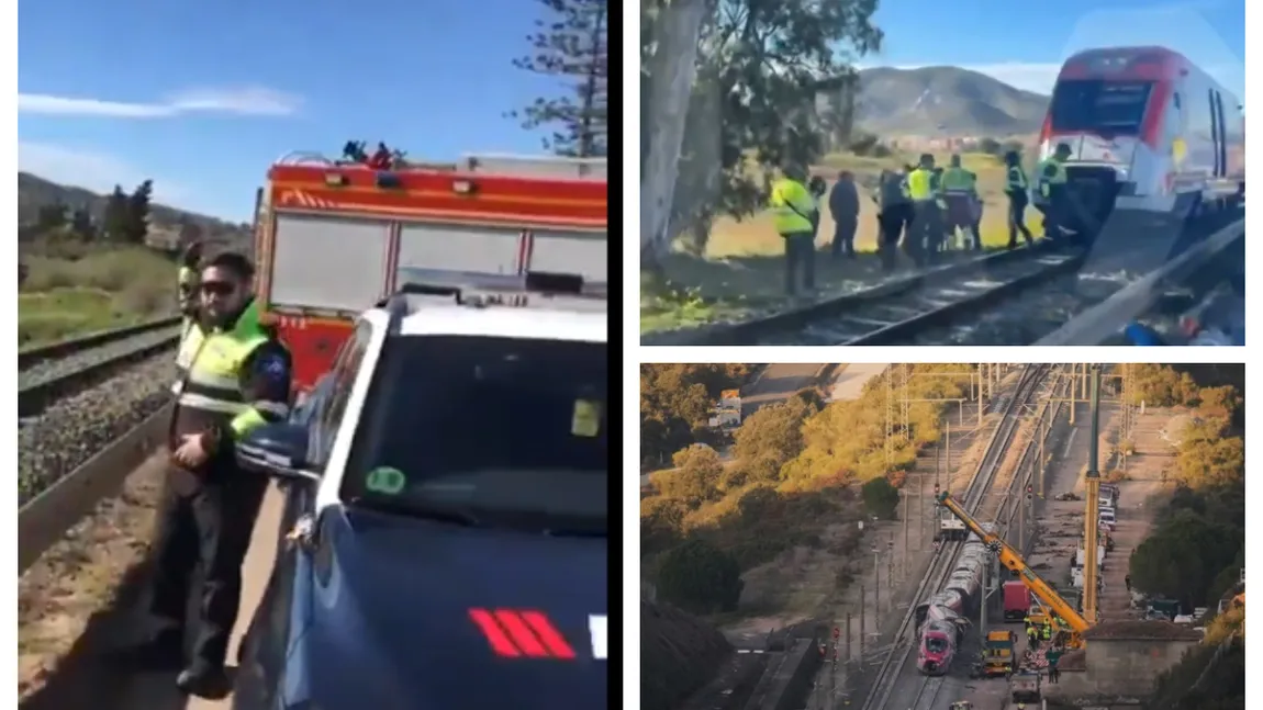 Un nou accident feroviar în Spania. Mai multe persoane au fost rănite după ce un tren a lovit o macara - UPDATE