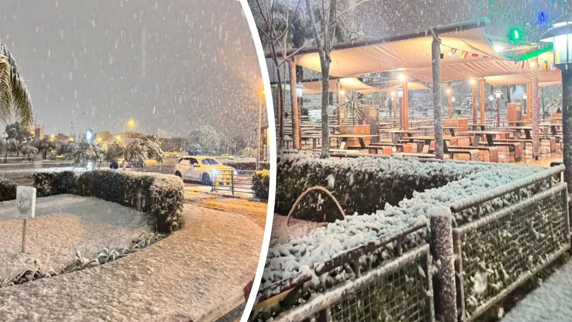 Un oraș din Africa de Nord a văzut zăpadă pentru prima dată după 14 ani. Fenomenul rar a fost o surpriză pentru locuitori