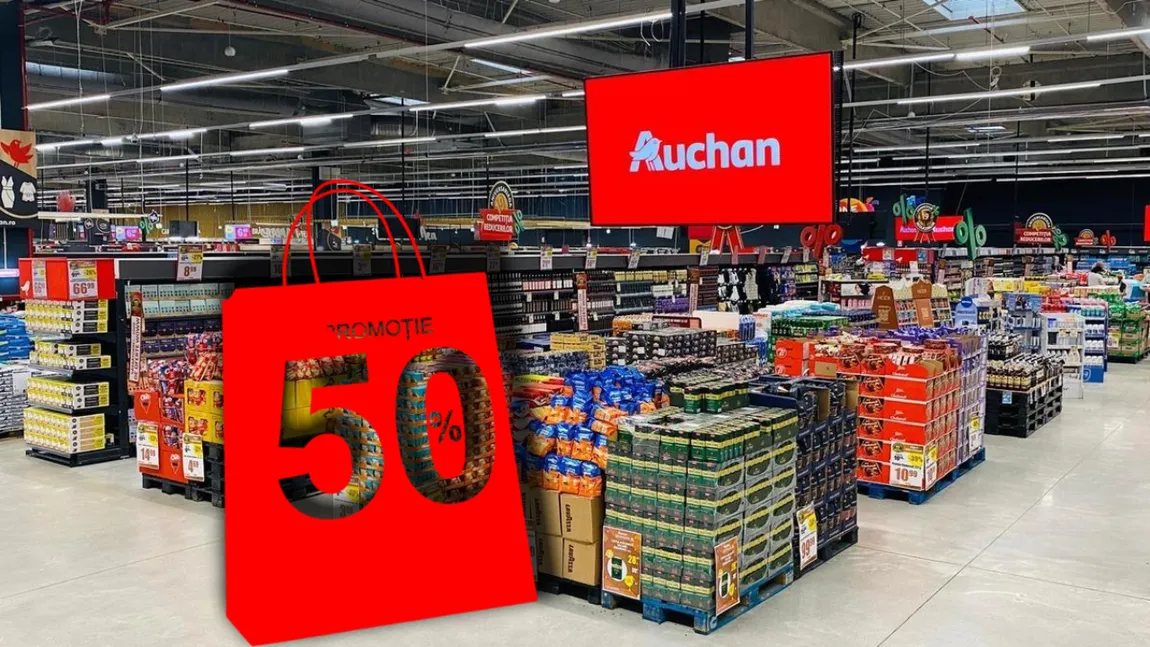 Auchan vine cu reduceri de până la 50%. Produsele care pot fi cumpărate la prețuri promoționale în perioada 14 ianuarie-10 februarie 2026