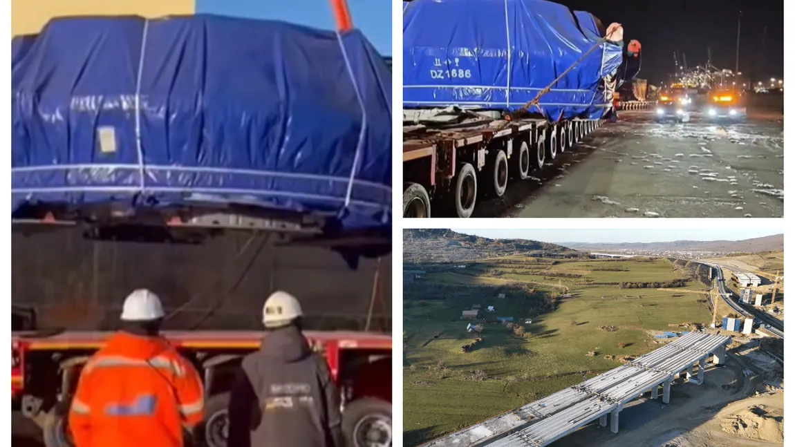 Șeful CNAIR anunță că utilajul care va fora tunelul de pe Autostrada Sibiu-Pitești a ajuns în România: ”Va săpa direct prin inima muntelui”