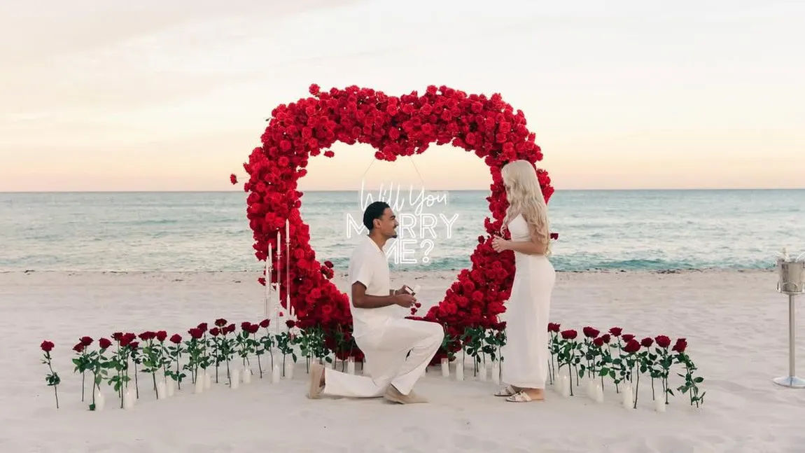 Ștefan Baiaram și-a cerut iubita în căsătorie la Miami. 