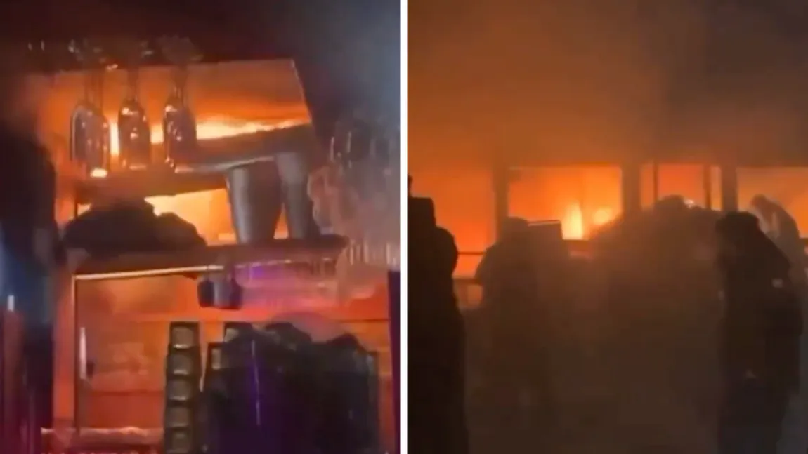 VIDEO Foc și haos în Crans-Montana! Momentul în care barul arde a fost surprins de martori. Incendiul s-a soldat cu „câteva zeci” de victime