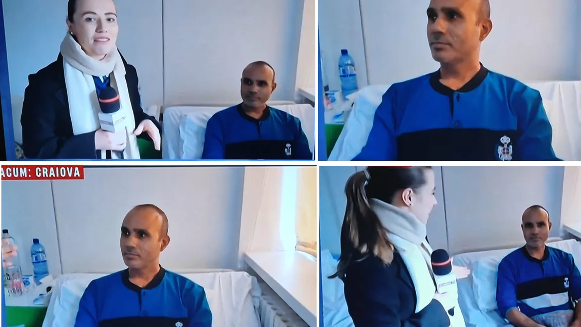 EXCLUSIV Primele imagini de pe patul de spital cu salvatorul fetiței de 5 ani. Bărbatul care a sărit în lacul înghețat după copilă, făcut cetățean de onoare al Craiovei. Ce meserie are în România