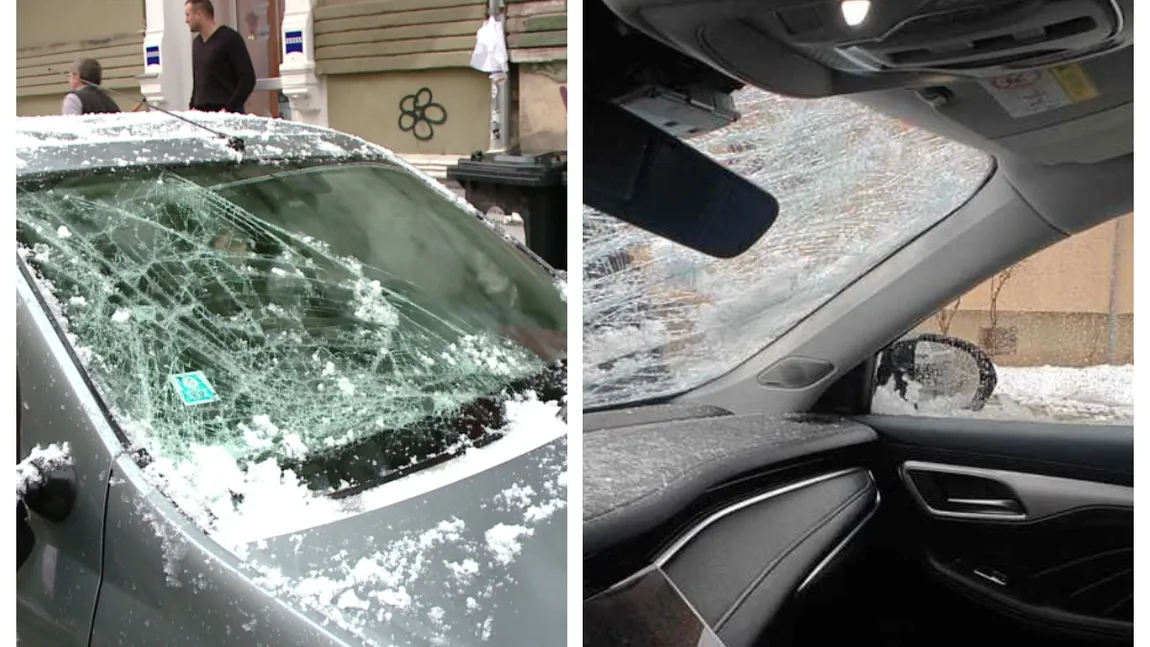 Cine plătește pentru mașinile avariate de gheața căzută de pe clădiri. Ce spune legea