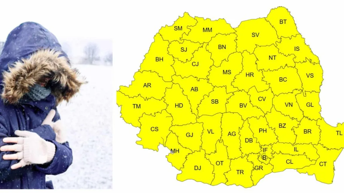 Prognoza meteo. Gerul se extinde în toată ţara, temperaturile scad până la -21 de grade Celsius