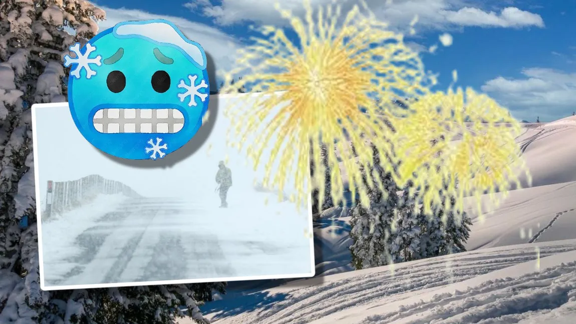 Avertizări de ninsori și viscol în prima zi a lui 2026. Ger în toată țara