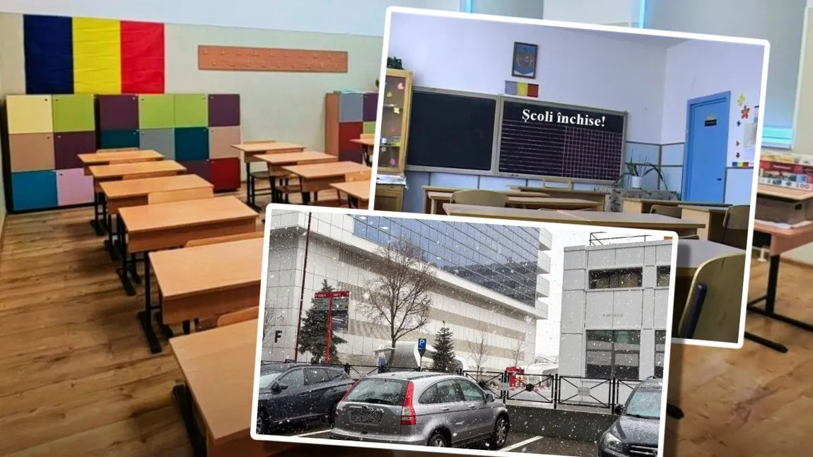 LISTA şcolilor închise din cauza ninsorilor. Cursurile sunt suspendate în 15 județe