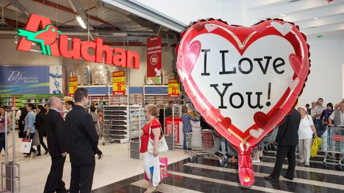 Auchan sărbătorește dragostea. Lanțul de magazine aduce reduceri de până la 40% în „Luna Iubirii”