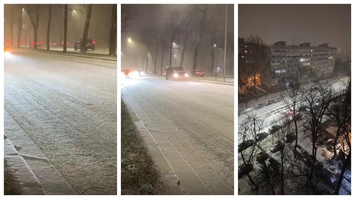 Ninge viscolit în București. ANM anunță strat de zăpadă şi ger de -10 grade Celsius GALERIE FOTO şi VIDEO/ Florinela Georgescu: 