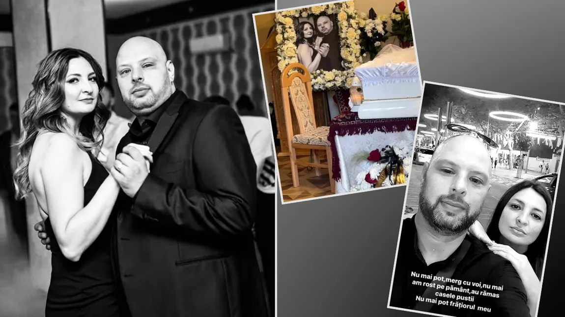 Primele imagini de la priveghiul lui Sorin și Diana! Detaliul care a înghețat sângele celor prezenți: Ce a pus familia în sicriul cu trupul neînsuflețit al fetiței lor