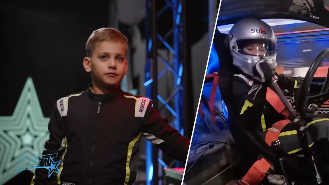 Alexis Stan, pilot de motorsport la doar 10 ani, a luat Golden Buzz la Românii au Talent! A „încins” cauciucurile chiar pe platou
