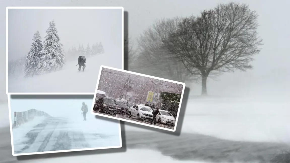 Noi alerte meteo. ANM anunţă cod portocaliu de ninsori şi viscol puternic. Harta judeţelor vizate