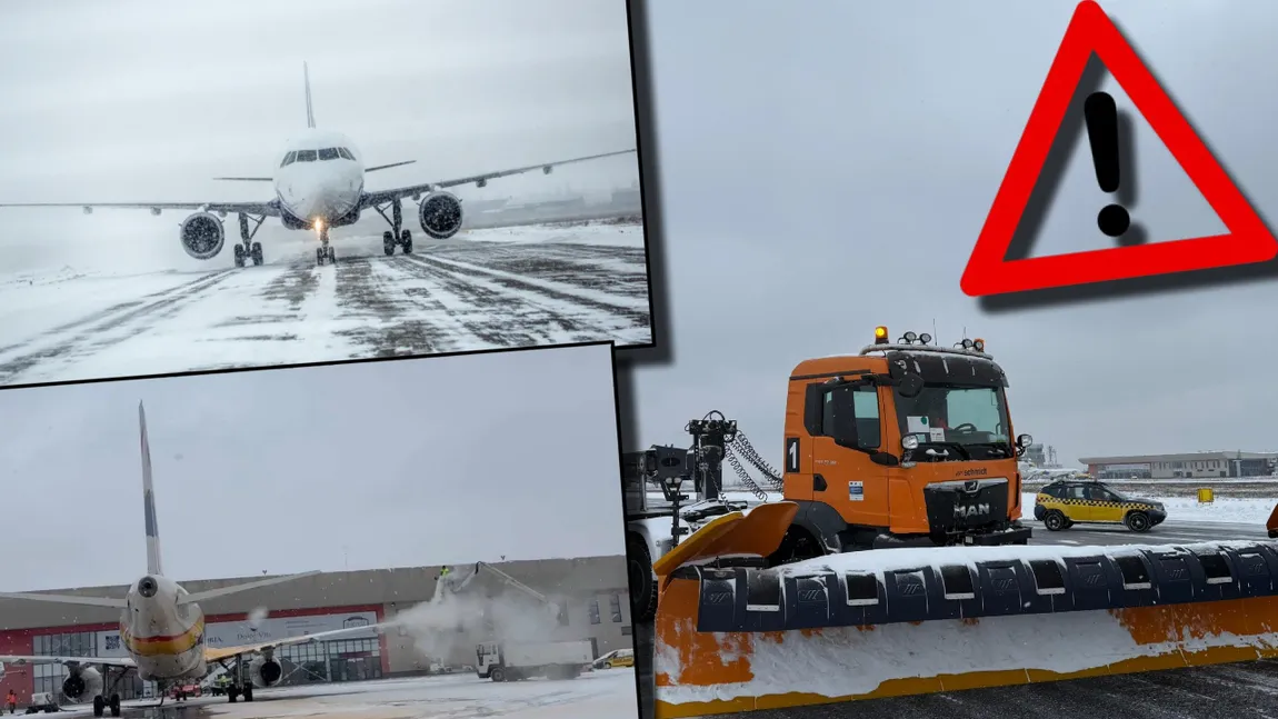 Haos pe aeroporturi din cauza viscolului din Capitală! Zboruri anulate, redirecționări și întârzieri semnificative