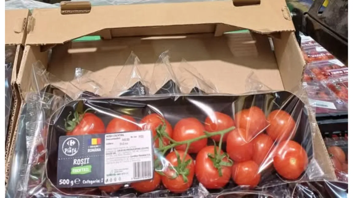 Roșii românești la 58 de lei kilogramul într-un supermarket din România. Inspectorii de la Protecția Consumatorilor sunt șocați: ”Am intrat îm recesiune economică?”