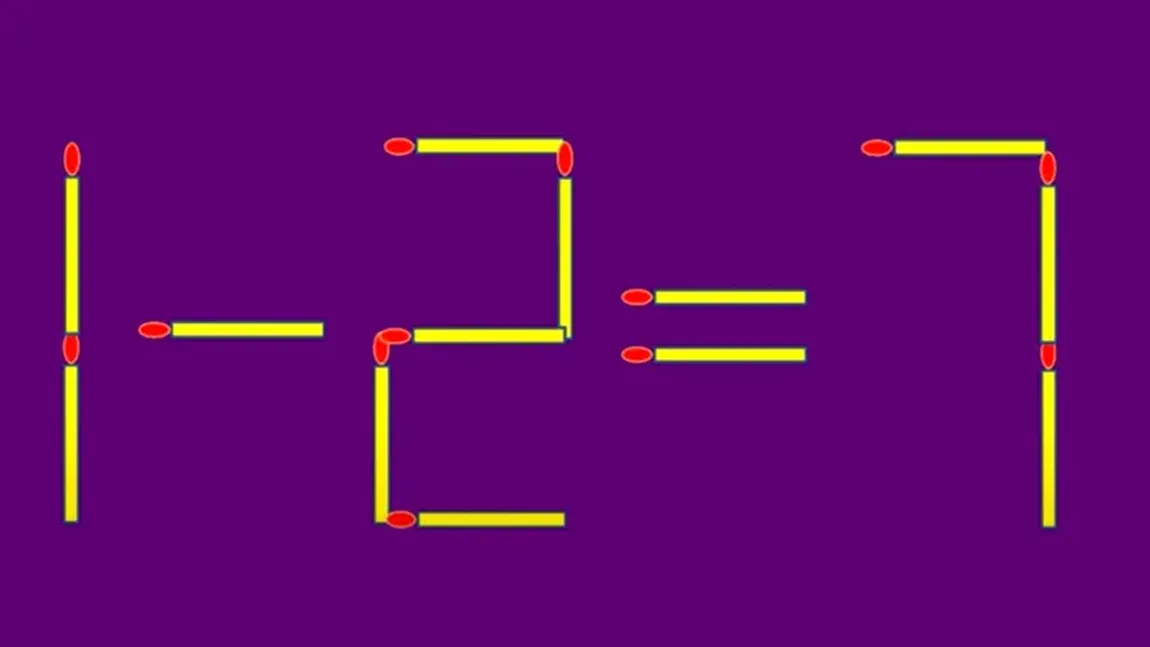 Ai minte de geniu? Mută un singur băț de chibrit pentru a corecta ecuația