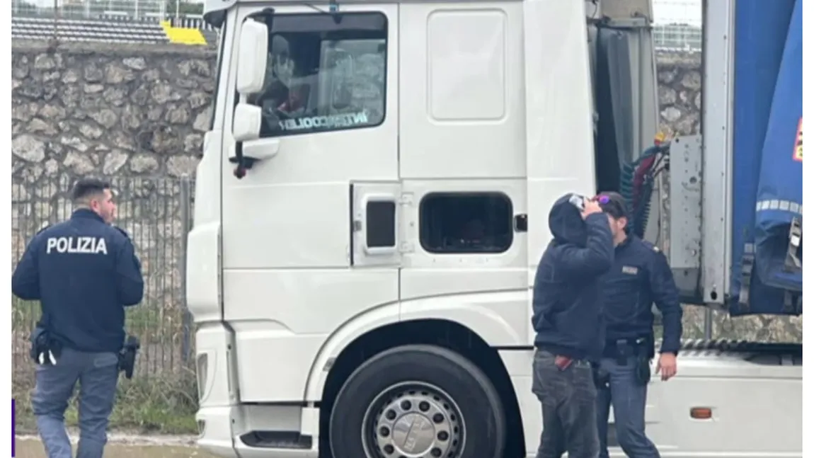 Șofer român de TIR, prins cu 100 de kilograme de cocaină în Italia