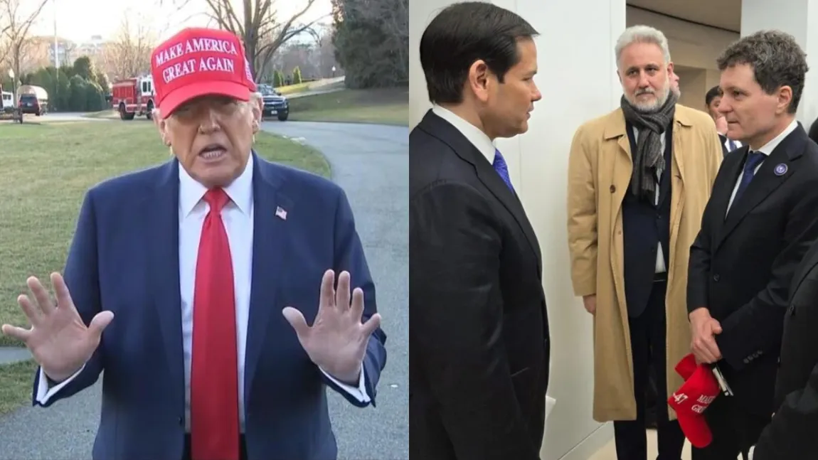 Nicușor Dan a primit șapca MAGA de la Donald Trump și s-a întâlnit cu secretarul de stat Marco Rubio