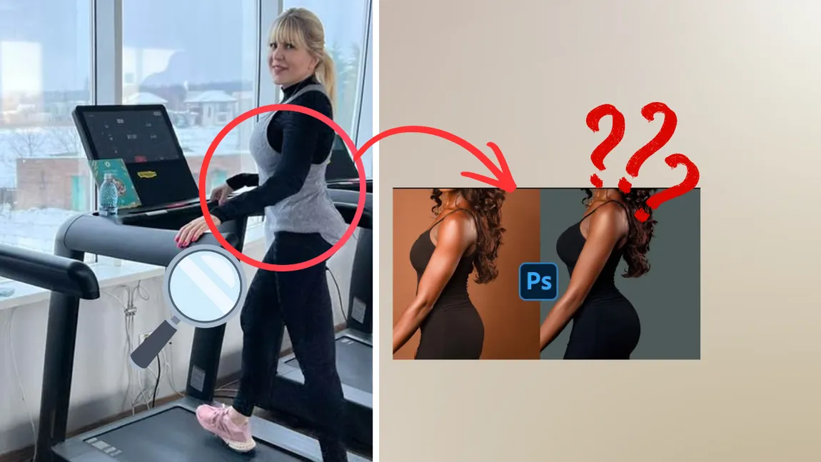 Atenție la detalii! Elena Udrea, talie de viespe sau măestrie în Photoshop? Mamă și fiică, în acțiune la sală
