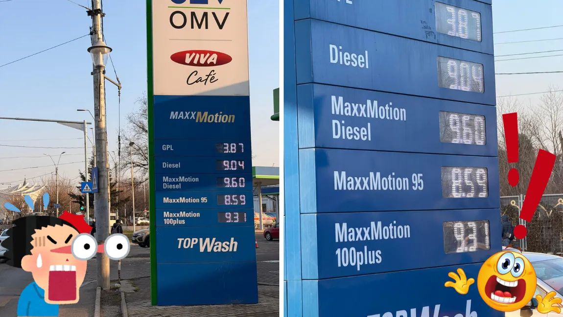 Prețurile la benzină și motorină ating cote alarmante în România! Stațiile OMV din Capitală vând deja motorină premium cu 9.60 lei! Până la finalul săptămânii unele sortimente de carburant vor sări sigur de 10 lei!