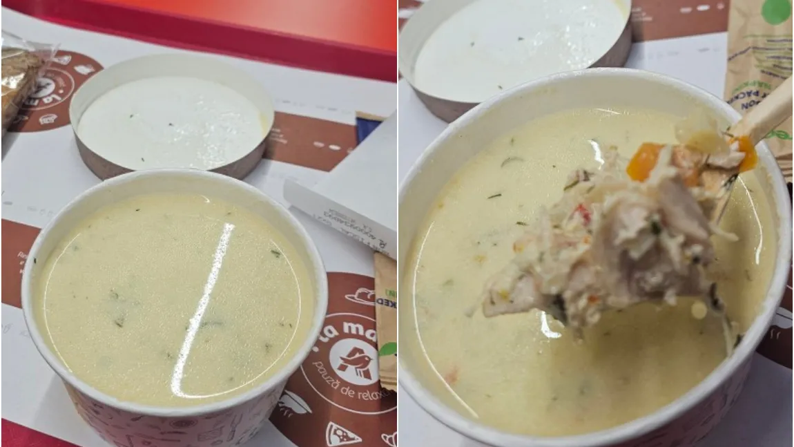 Cât a plătit un timișorean pe o ciorbă de pui a la grec cumpărată de la fast food-ul din supermarketul Auchan