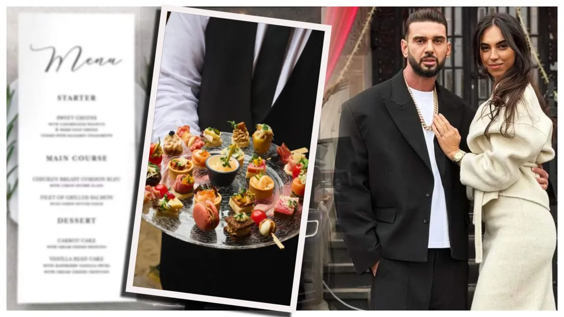 Cum arată meniul la nunta lui Dorian Popa. Invitații se vor bucura de preparate sofisticate cum ar fi perine de foie gras cu dulceață de afine și fistic