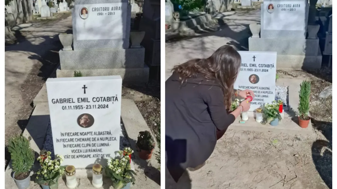 Cum arată mormântul lui Gabriel Cotabiță din Cimitirul Bellu la aproape un an și jumătate de la moartea acestuia: ”A fost greu, am refuzat să cred”