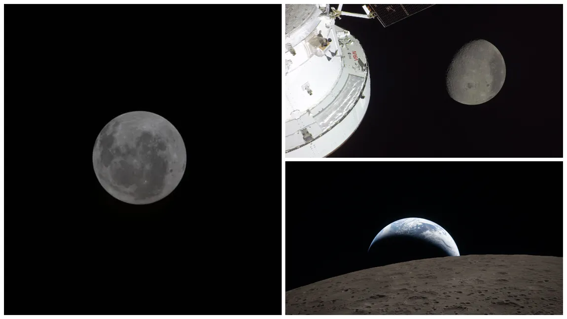 Artemis II: NASA a publicat imagini spectaculoase cu părți nevăzute ale Lunii