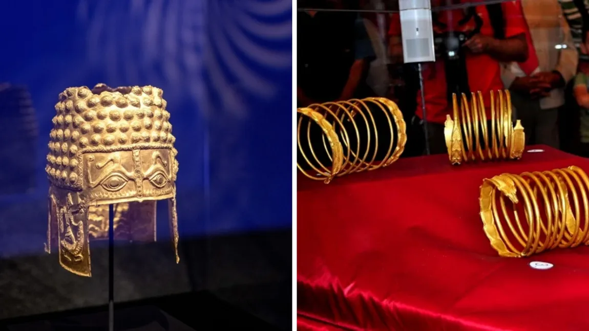 UPDATE: Cum au fost găsite artefactele dacice: Coiful de la Coțofenești și brățările au fost învelite într-un prosop și îngropate