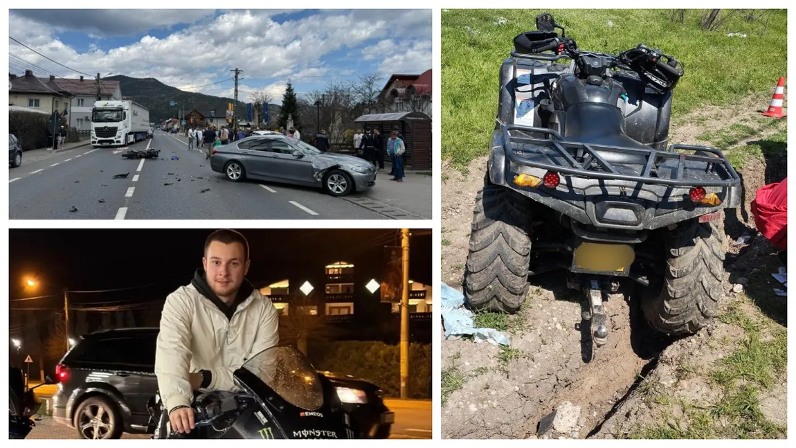 Un băiat de 13 ani a murit după ce s-a răsturnat cu un ATV. Îl furase de la vărul lui. Motociclist ucis de șoferiță de BMW, în Suceava