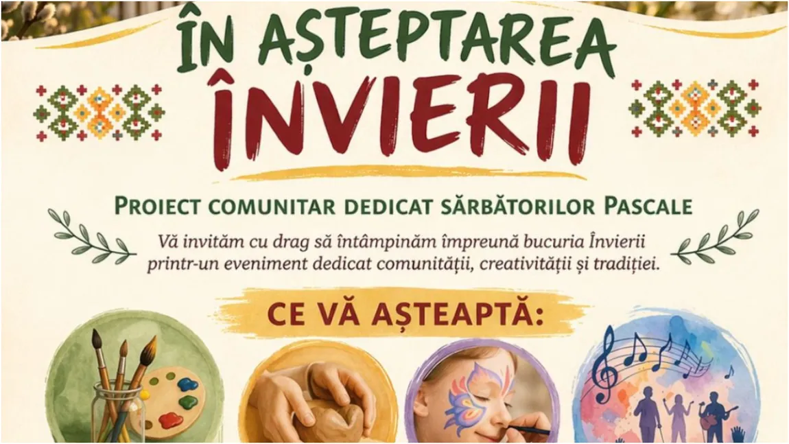 „În așteptarea Învierii”, un eveniment dedicat copiilor și familiilor în perioada sărbătorilor pascale